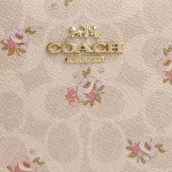 Coach Mini Jamie Cameea Crossbody Bag. Gold/Sand/multi - Picture 5 of 6